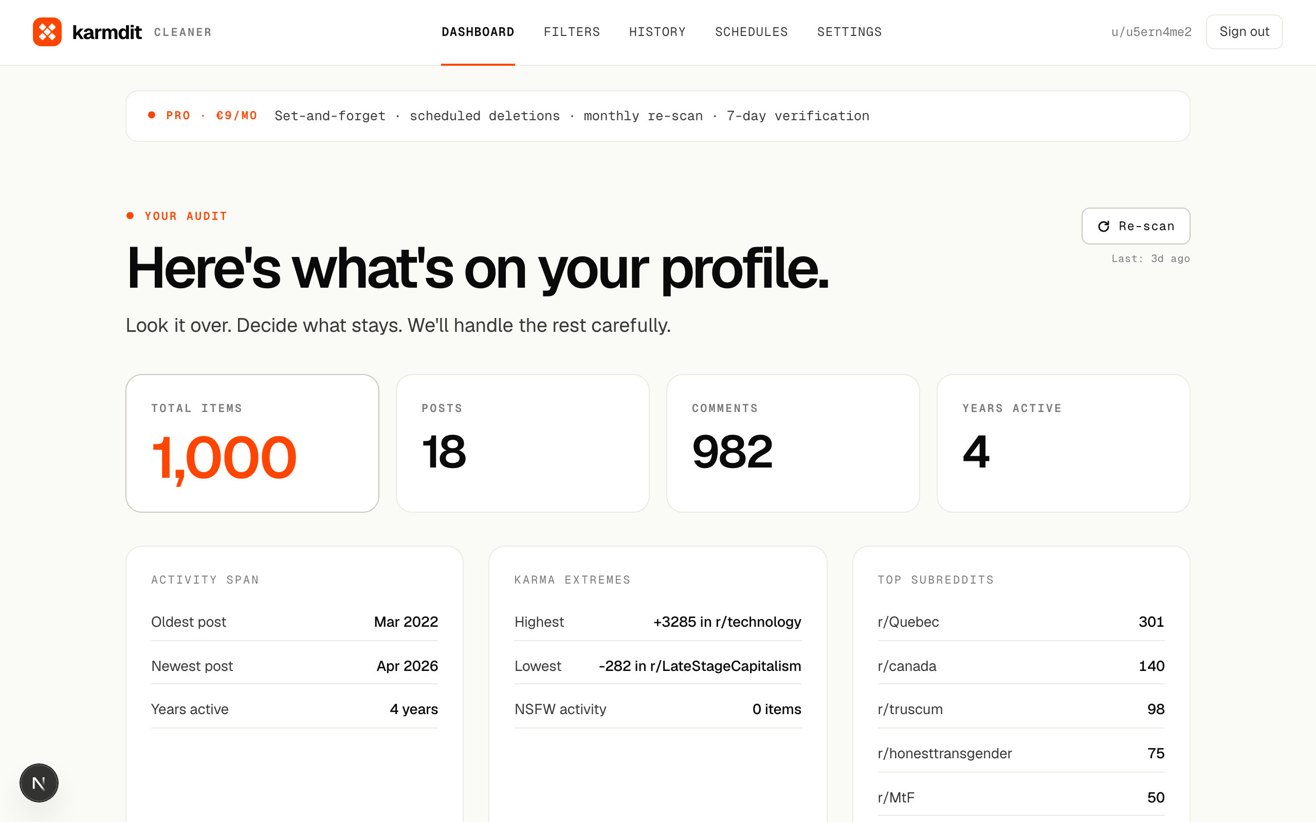 See what is actually on your profile